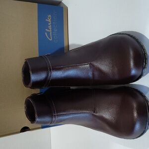 Clarks Dark Brown Leather Boots